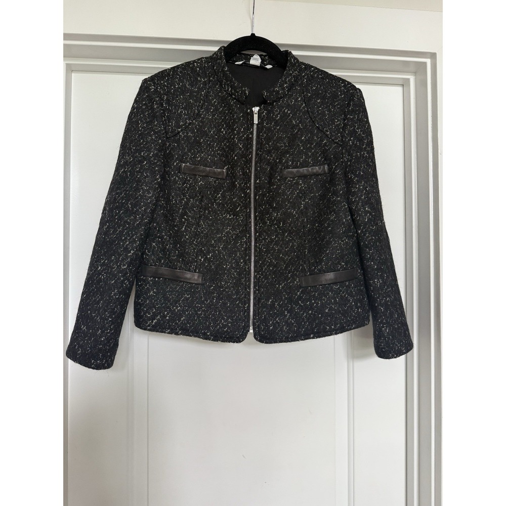 Diane Von Furstenberg Jacket Size 12 Wool‎ Alpaca Blend Designer Quiet Luxery
